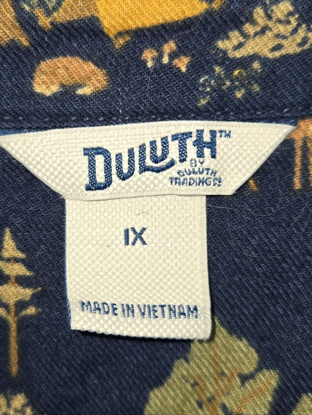 Duluth Trading Co Popover Short Sleeve Camping Theme Flannel Relaxed Shirt 1X - Picture 2 of 4